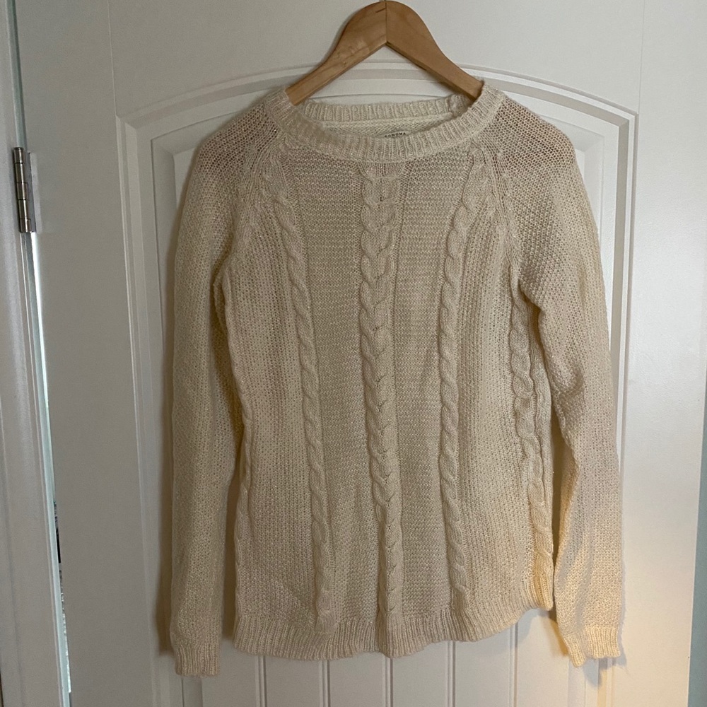 Cream with gold thread sweater